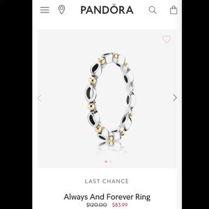 AUTHENTIC TWOTONE PANDORA RING